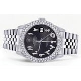 Moissanite Black Color Arabic Hip Hop Watch
