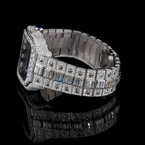 Automatic Fully Iced Out Moissanite Diamond Customize Watch