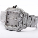 Arabic Dial Moissanite Automatic Full White Wrist Watch
