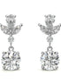 Flower Inspired Moissanite Drop Dangle Earrings