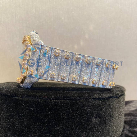 Moissanite Diamond Dual Tone Men's Luxury Watch