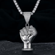 925 Silver Moissanite Diamond Hip Hop Pendant