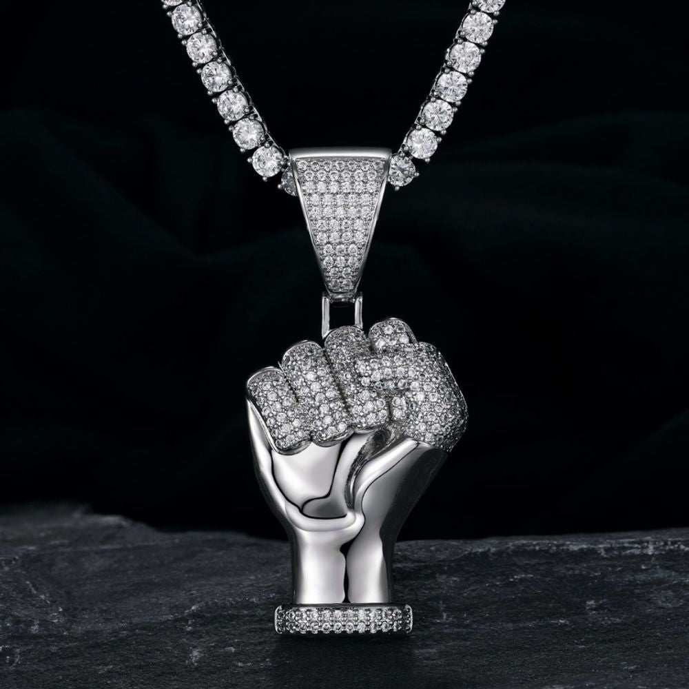 925 Silver Moissanite Diamond Hip Hop Pendant