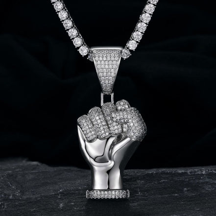 925 Silver Moissanite Diamond Hip Hop Pendant