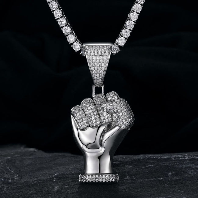 925 Silver Moissanite Diamond Hip Hop Pendant