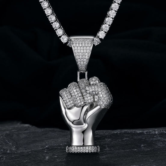 925 Silver Moissanite Diamond Hip Hop Pendant