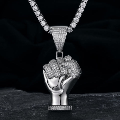 925 Silver Moissanite Diamond Hip Hop Pendant