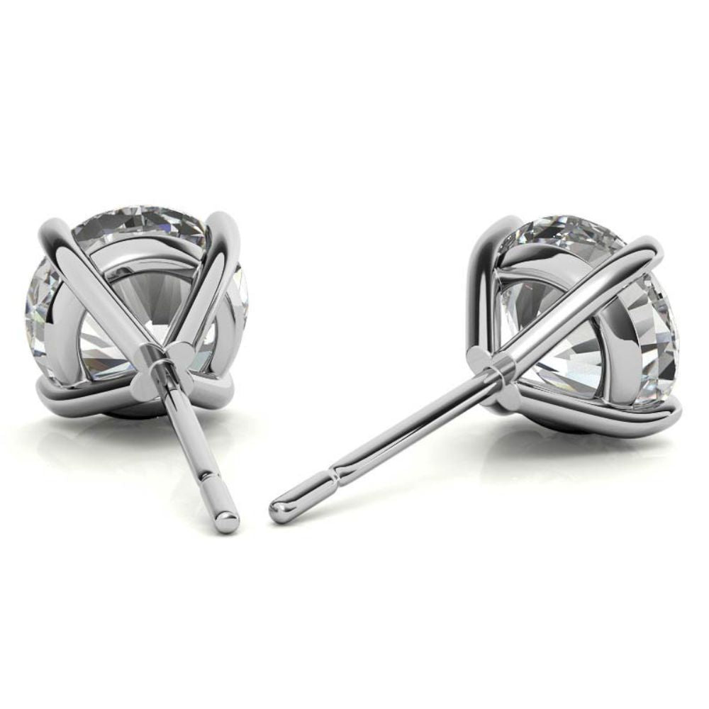 Sparkling Moissanite Round Cut Daily Wear Earrings
