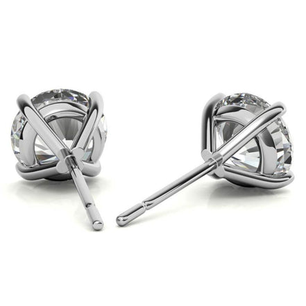 Sparkling Moissanite Round Cut Daily Wear Earrings