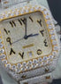 Moissanite Dual Tone Wrist Watch For Men's
