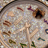 Datejust Rainbow Moissanite Arabic Numerals Stainless Steel Custom Watch