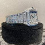 Arabic Numeric Moissanite Diamond Men's Wrist Watch