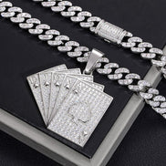 VVS1 Clarity Moissanite Diamond Tash Card Hip Hop Pendant