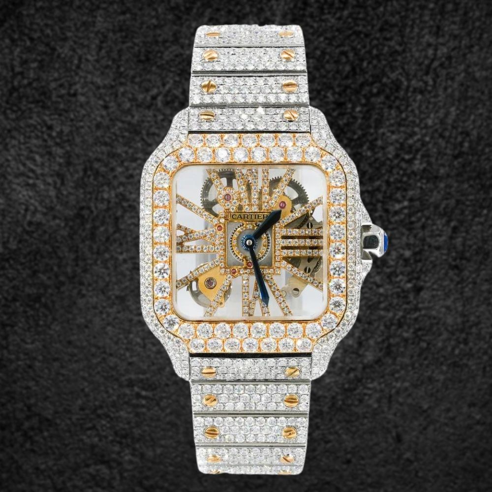 Skeleton Moissanite Diamond Luxury Hip Hop Watches