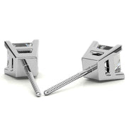 Solitaire Princess Cut Moissanite Stud Earrings For Her