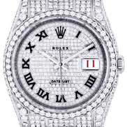 Fully Iced Out Moissanite Date Just Hip Hop Watch