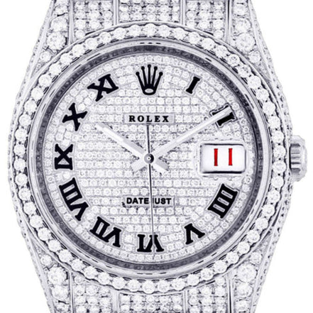 Fully Iced Out Moissanite Date Just Hip Hop Watch