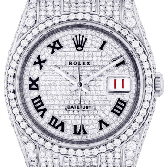 Fully Iced Out Moissanite Date Just Hip Hop Watch