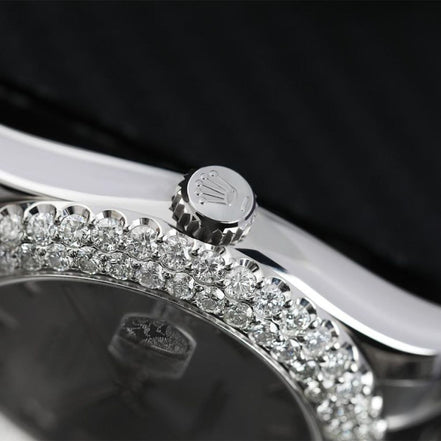 Double Row Moissanite Diamond Dial Luxury Watch