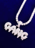 Drip Letter Moissanite Diamond Men's Pendant