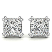 Princess Cut Moissanite Small Stud Earrings For Her