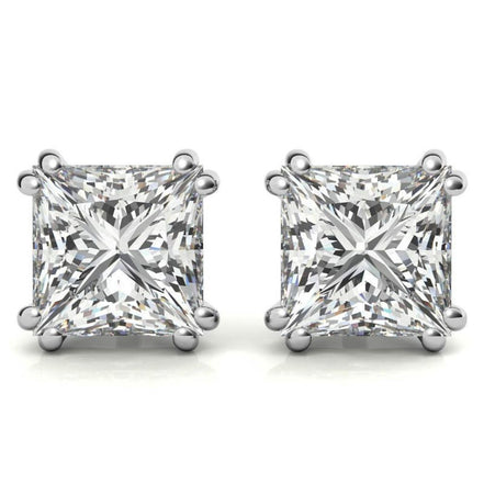 Princess Cut Moissanite Small Stud Earrings For Her
