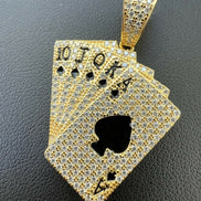 Pokar Card Moissanite Diamond Pendant
