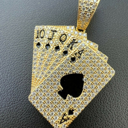 Pokar Card Moissanite Diamond Pendant