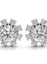 Round Brilliant Cut Moissanite Halo Earrings