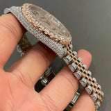 Colorless Moissanite Dual Tone Automatic Watch