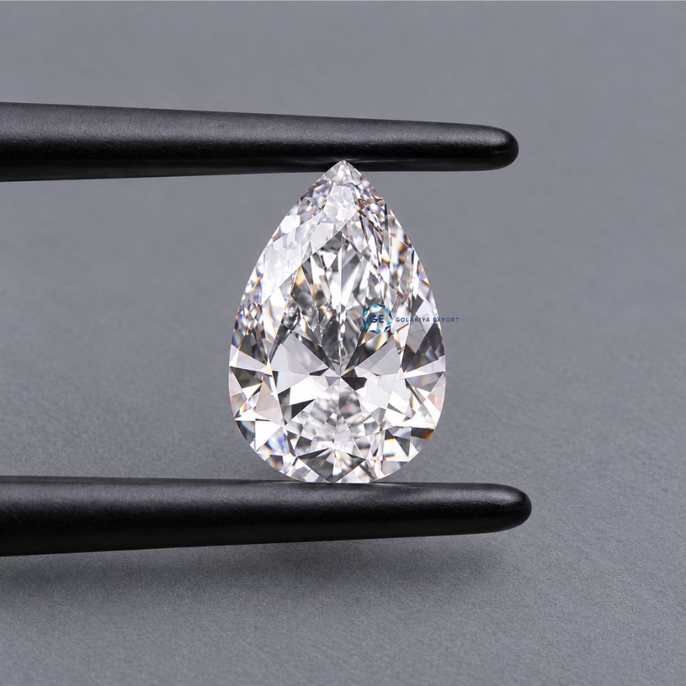 IGI Certified Pear Cut Lab Grown Diamond, Certified Diamond Stone