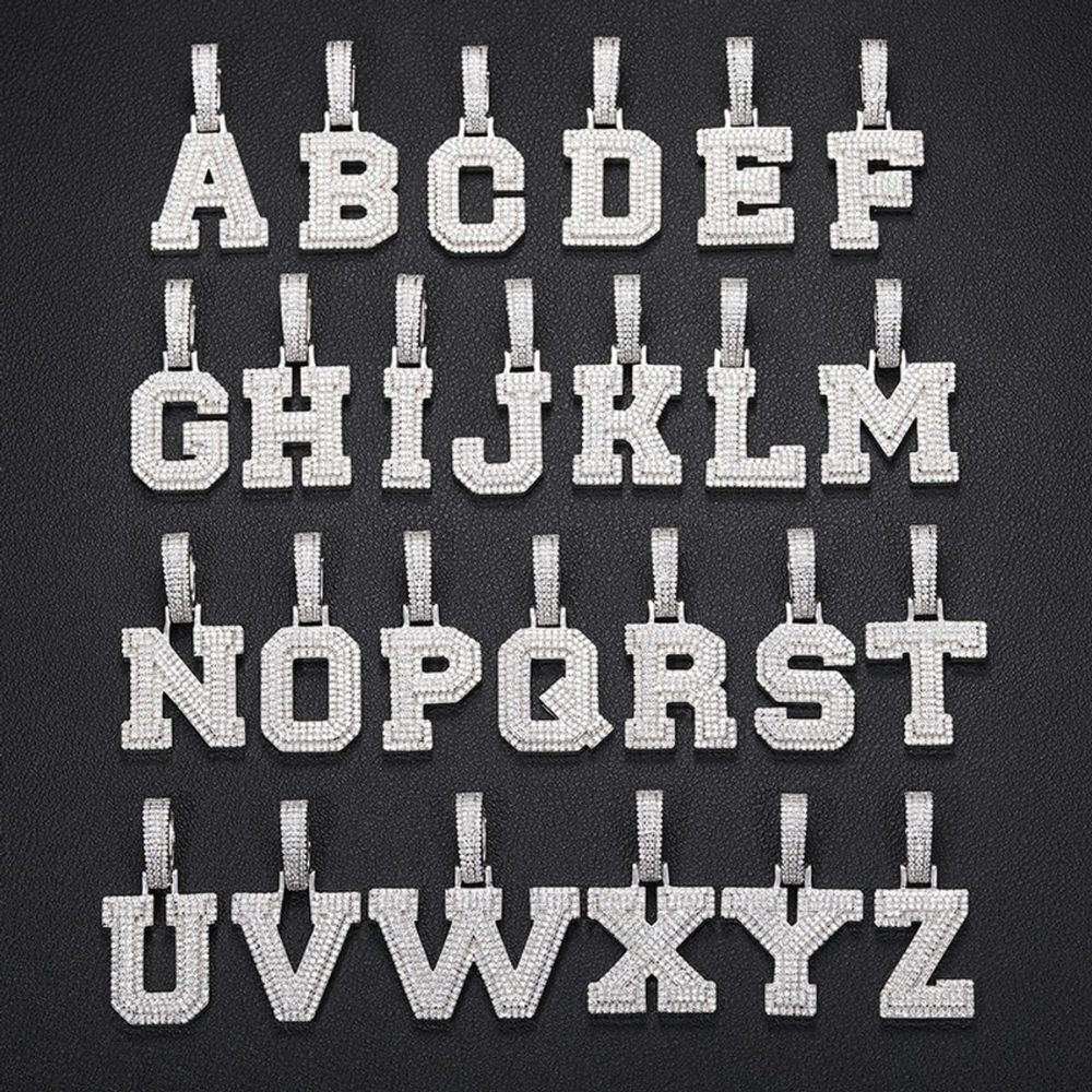 Customize Name Letter Moissanite Diamond Pendant