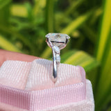 Oval Cut White Gold lab Grow Diamond Engagement Ring