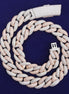 Dual Tone Hip Hop Luxury Moissanite Cuban Chain