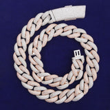 Dual Tone Hip Hop Luxury Moissanite Cuban Chain