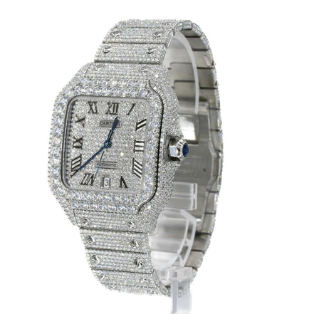 Automatic Iced Out Moissanite Watch Gift For Men's