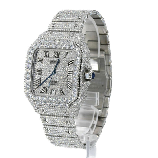 Automatic Iced Out Moissanite Watch Gift For Men's