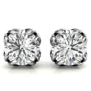 Unique Style Round Cut Moissanite Stud Earrings