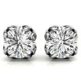 Unique Style Round Cut Moissanite Stud Earrings