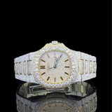 Moissanite Diamond Dual Tone Automatic Luxury Watch