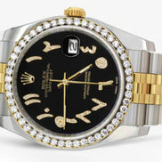 Shiny And Elegant Handmade Moissanite Watch For Men's