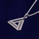 Triangle Shape Moissanite Diamond Iced Out Pendant
