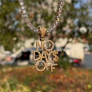 No Days Off Moissanite Hip Hop Pendant Chain Necklace