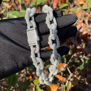 Luxury Fully Iced Out Rollo Moissanite Cuban Link Chain