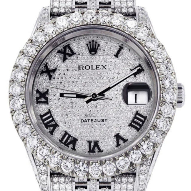 Iced Out Fully Iced Out Automatic Moissanite Watch