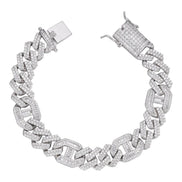 Iced Out Cuban Link Moissanite Bracelet Gift For Men's