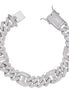 Iced Out Cuban Link Moissanite Bracelet Gift For Men's