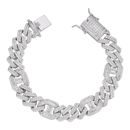 Iced Out Cuban Link Moissanite Bracelet Gift For Men's