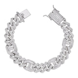 Iced Out Cuban Link Moissanite Bracelet Gift For Men's