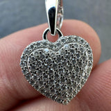 Heart Shape Round Moissanite Pendant